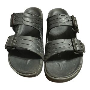 Skechers Black Comfort Sandals with Adjustable Straps and Luxe Foam 7